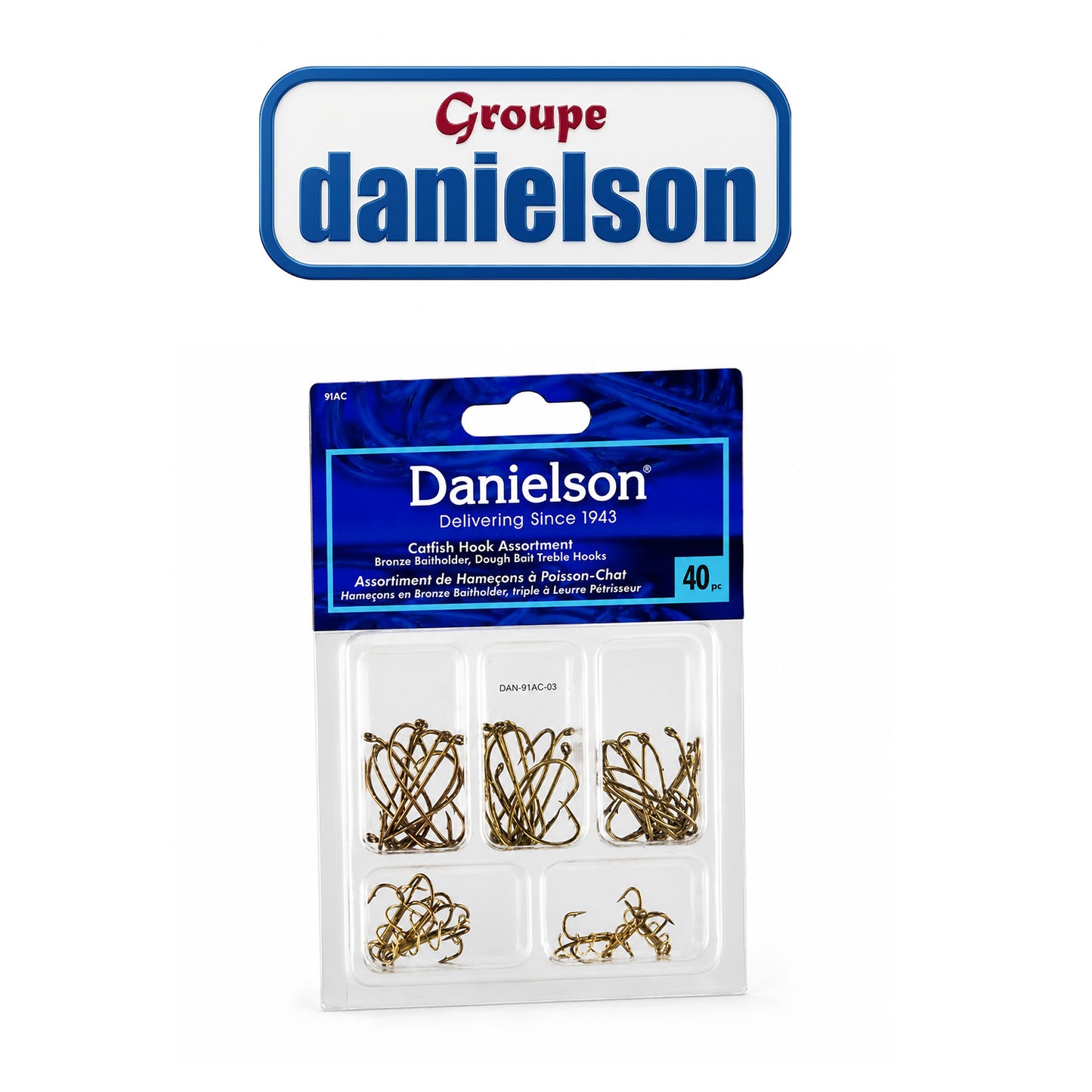 Danielson Catfish Hook Assortment – 40 Piece