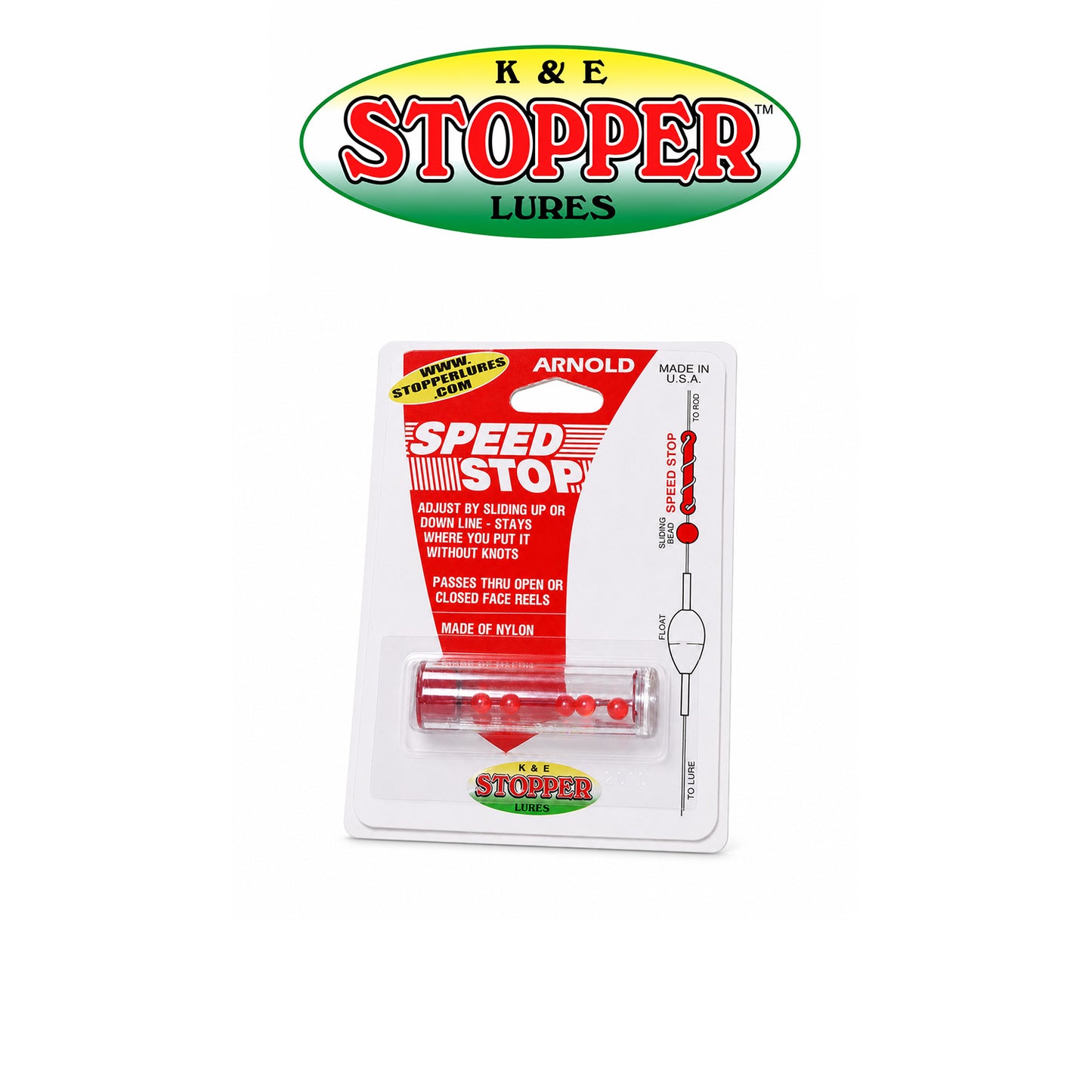 K & E Speed Stop Bobbers 5-Pack – Red