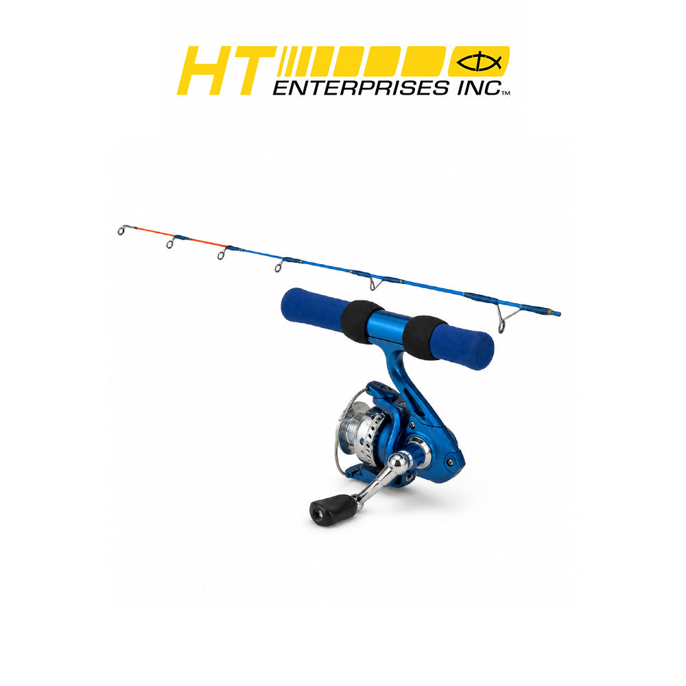 HT Ice Blue 24" Ultralight Ice Fishing Rod and 2BB Reel Combo