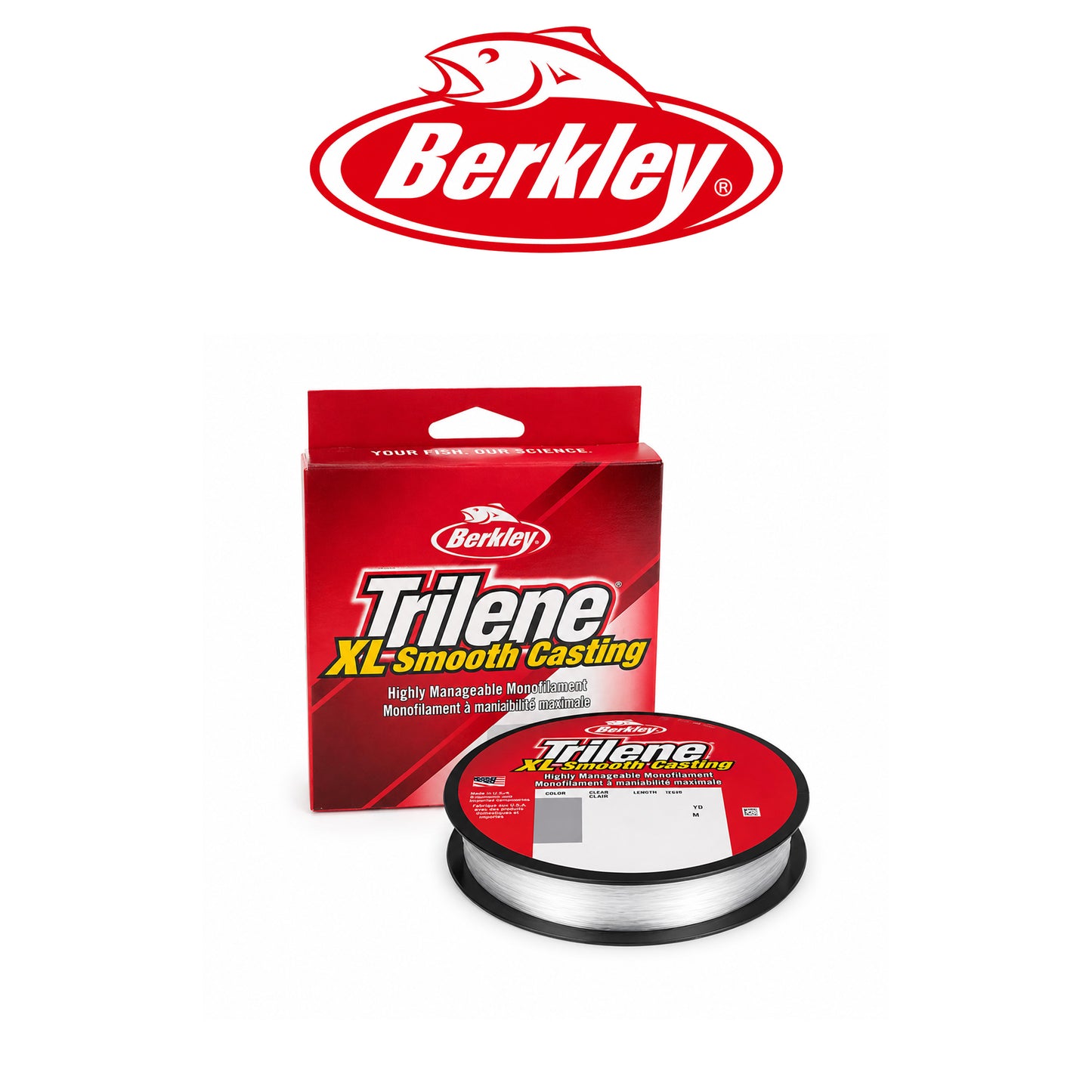 Berkley Trilene XL Clear Monofilament Fishing Line 300 yd Filler Spool