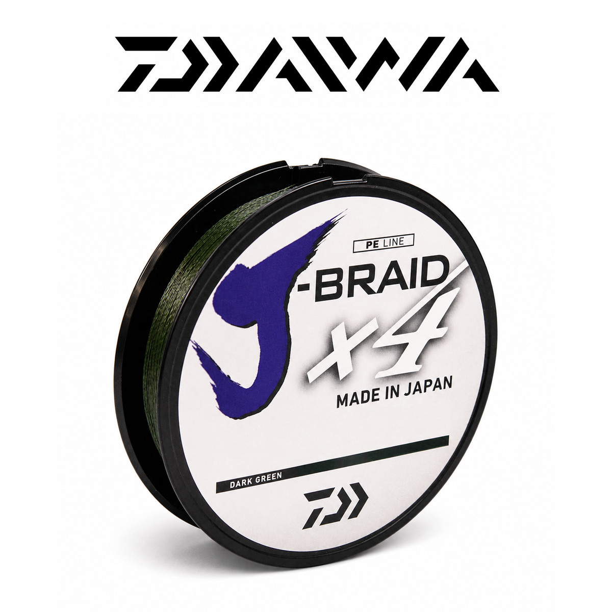 Daiwa J-BRAID™ X4 Braided Fishing Line 150 Yards – Dark Green