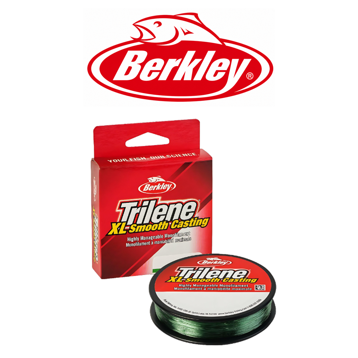 Berkley Trilene Pony Spools Low-Vis Green Premium Monofilament Fishing Line