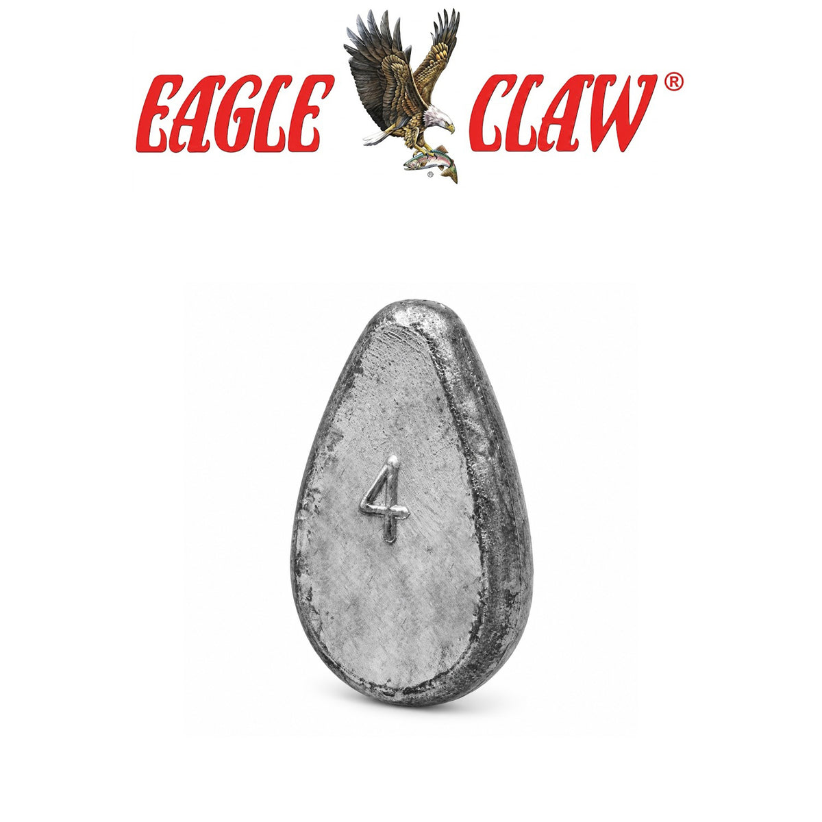 Eagle Claw Cat Claw No-Roll Sinkers – Unpainted Premium Catfish Fishing Weights