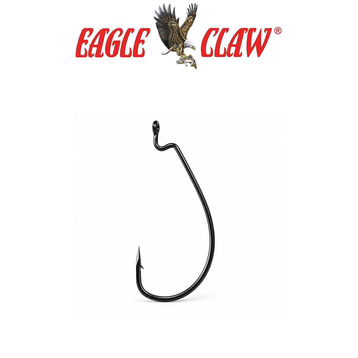 Eagle Claw Trokar Worm Hook HD Platinum Black Heavy-Duty Freshwater Fishing Hooks