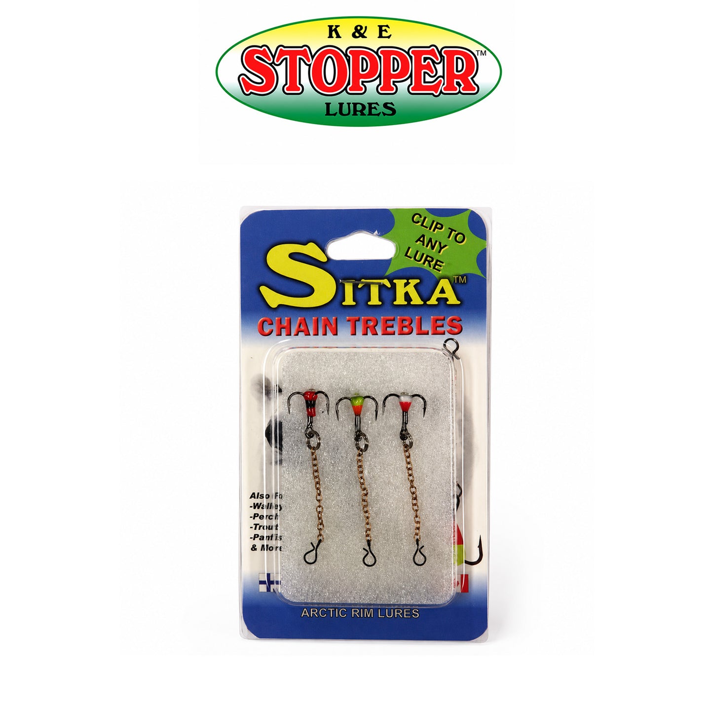 K & E Sitka Treble Chain Hooks 3-Pack