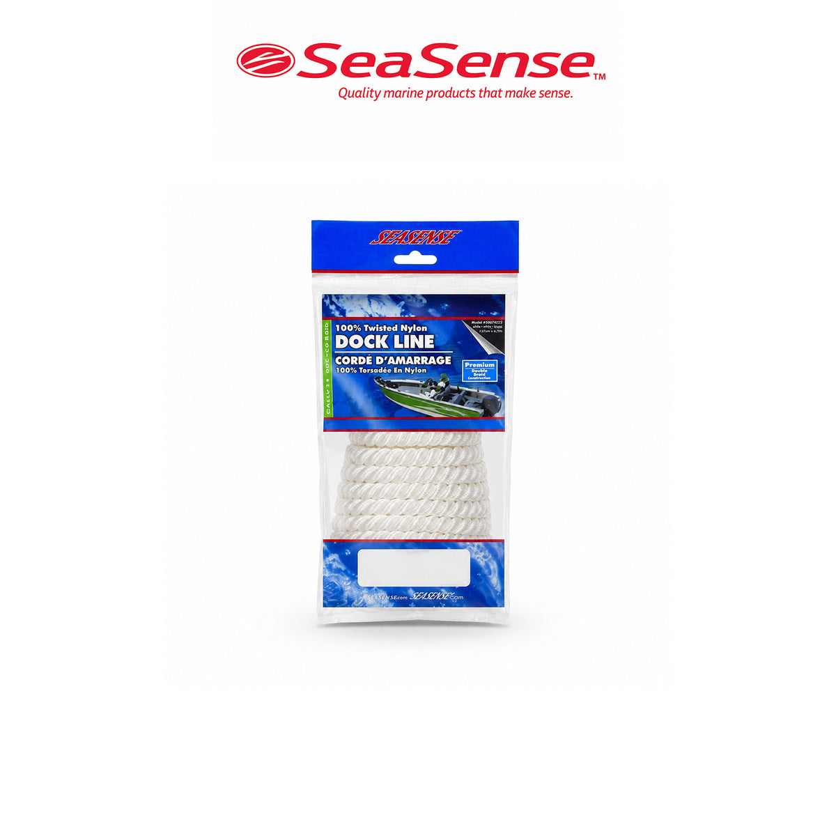 Seasense White Twisted Marine Dock Line