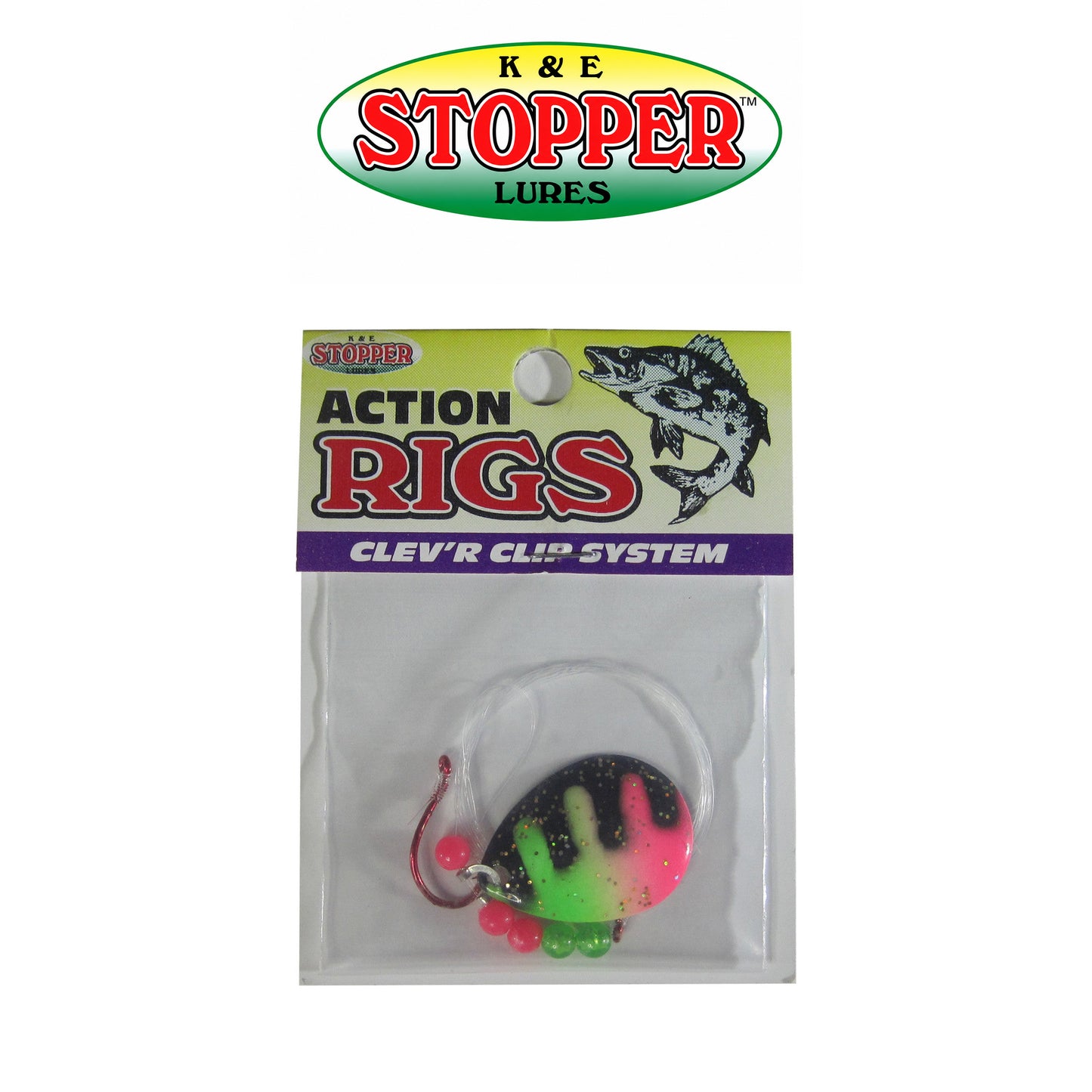 K&E Tiger Rig Size 4 with Hooks and Beads