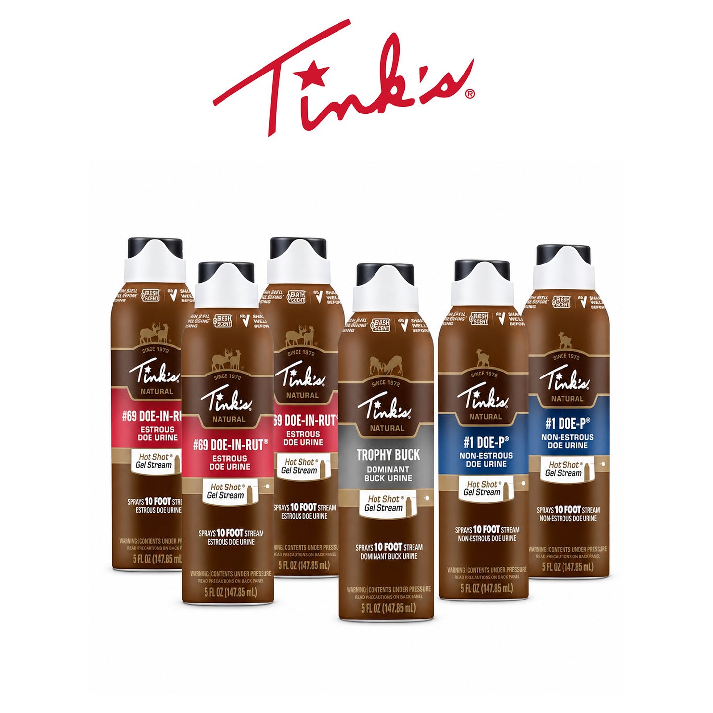 Tink’s Hot Shot Spray Mist All Season #69 Doe-P Trophy Buck Scent – 60 Cans