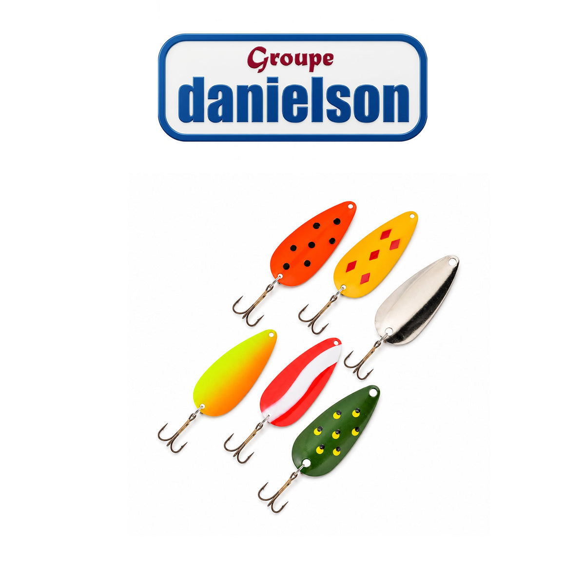 Danielson DN Mini Mite Spoon 6-Piece Premium Fishing Lure Set