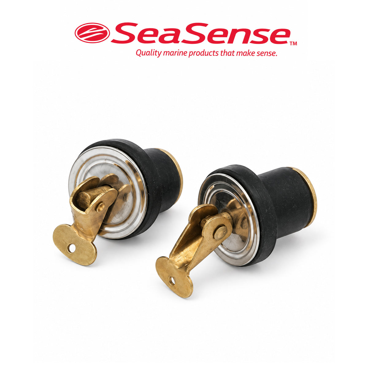SeaSense Baitwell Bailer Plug Pair 5/8" Push-In Drain Plugs for Livewells