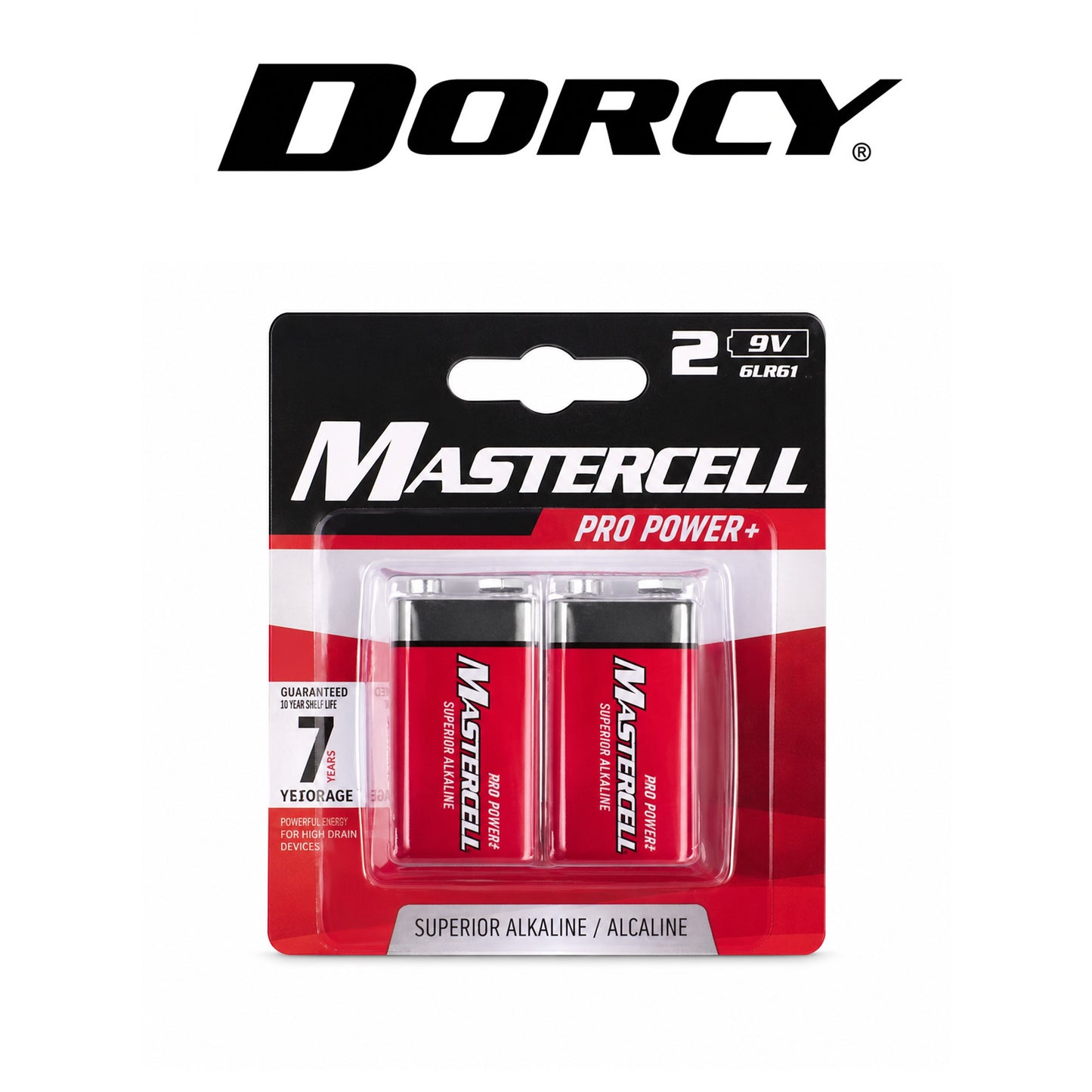 Dorcy Mastercell Alkaline 9V Battery 2-Pack