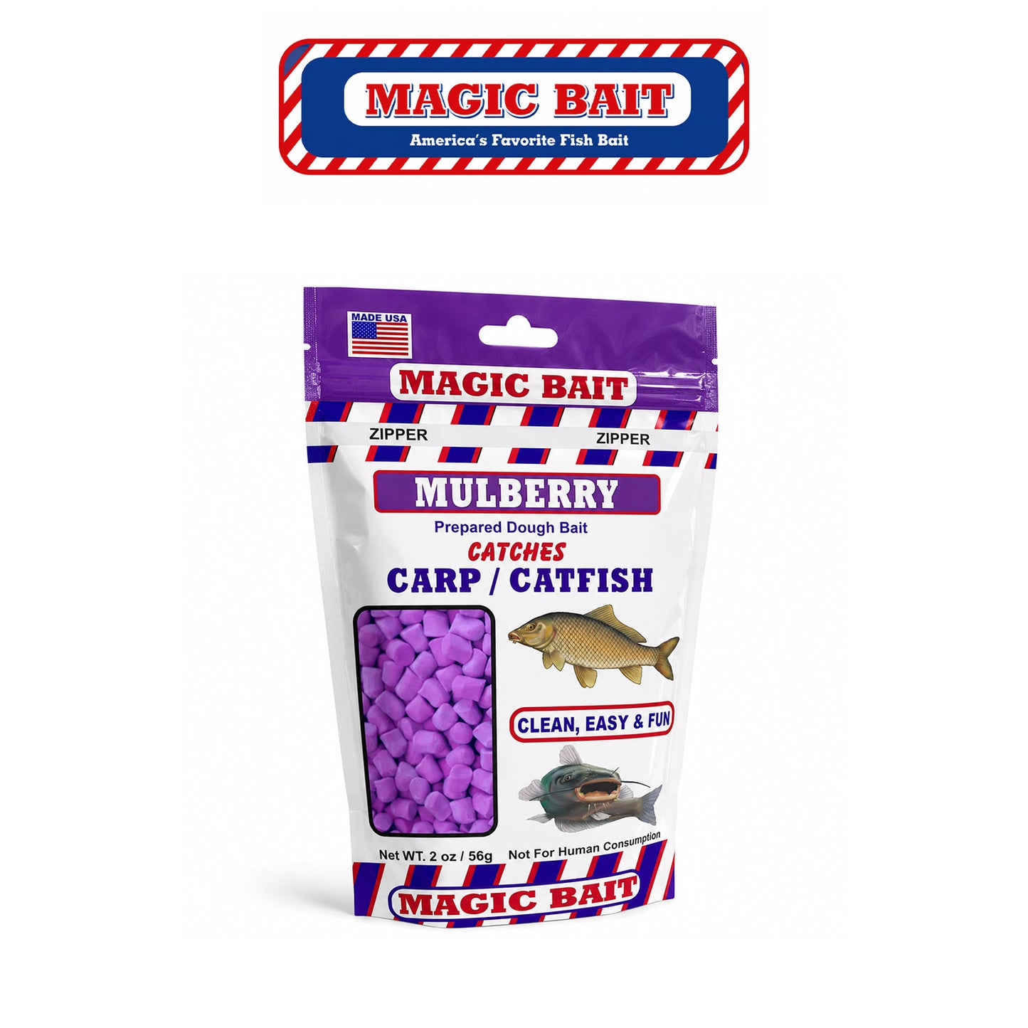Magic Bait Mulberry Prepared Catfish Dough Bait
