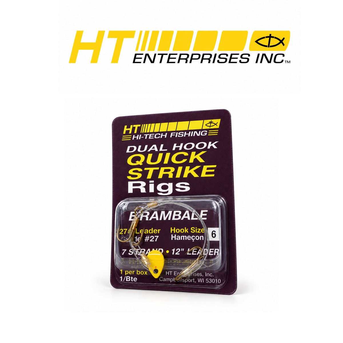 HT Quick Strike Rig with #6 Dual Treble Hooks – 1 Pack