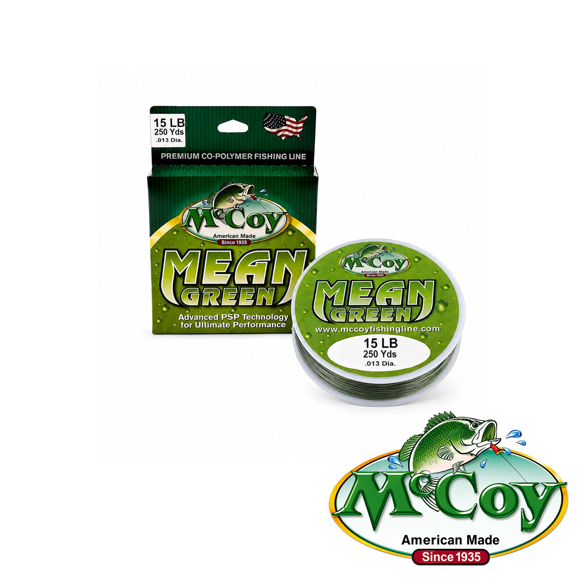 McCoy Mean Green Co-Polymer Fishing Line