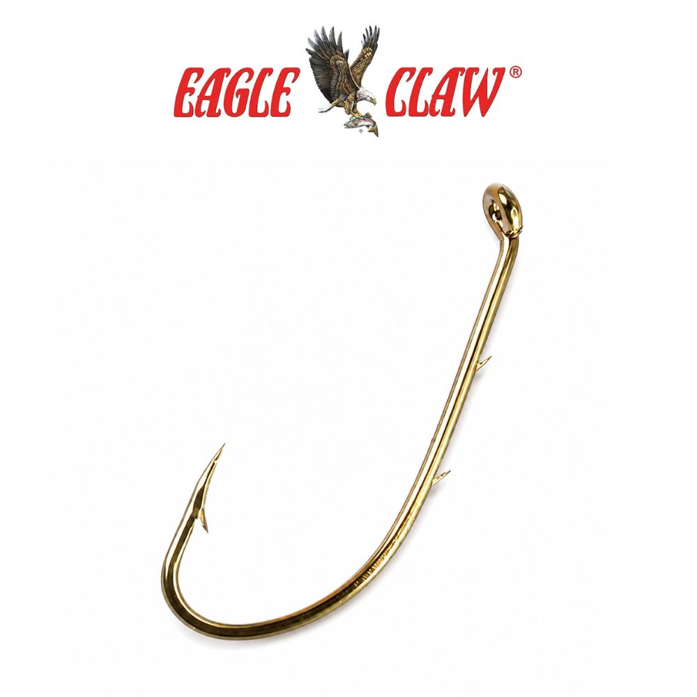 Eagle Claw Baitholder 2-Slice Offset Fishing Hooks 100 Pack