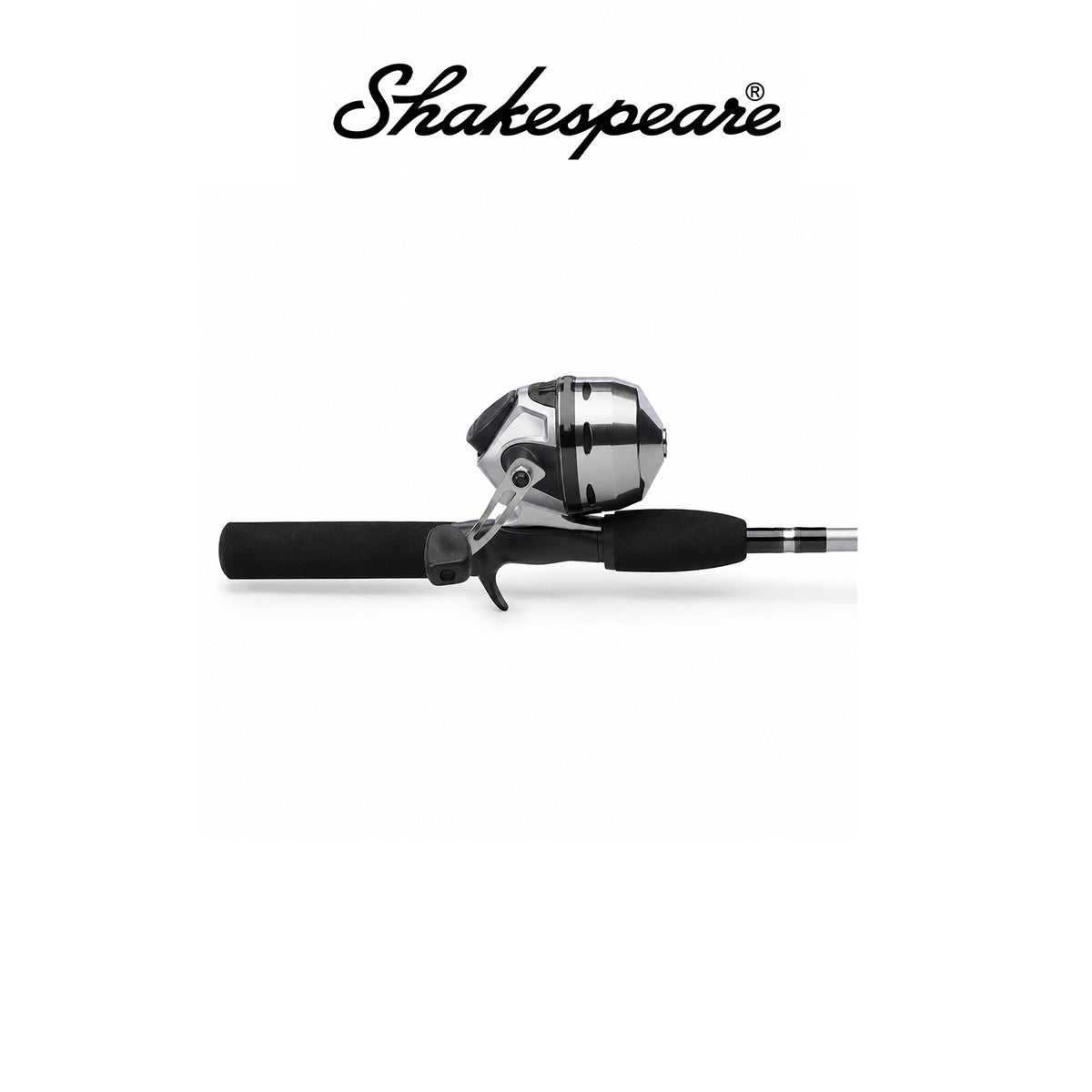 Shakespeare Synergy® Steel Spincast Combo – Steel, Right Hand, Size 10, 2pc Medium, 6' Length, 4.1:1 Gear Ratio, 6-12 lb Line Rating