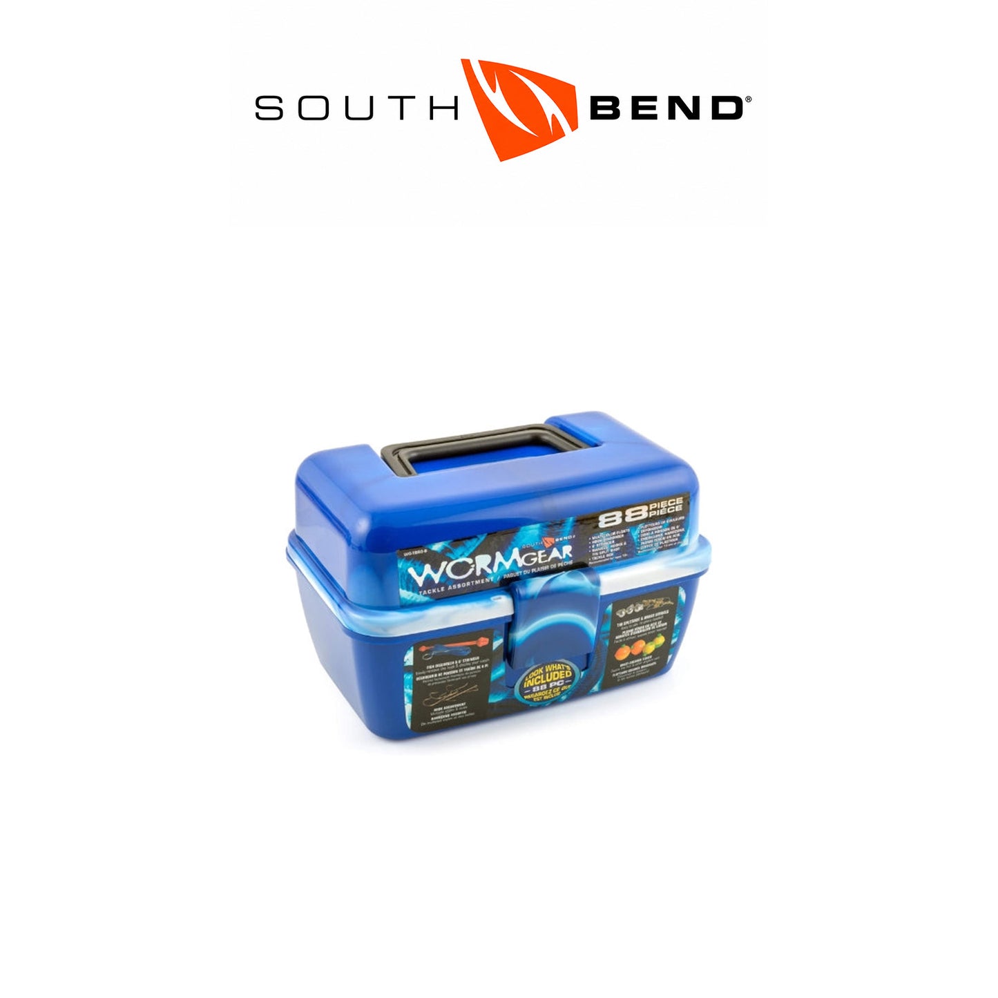 South Bend WormGear 88-Piece Tackle Box Kit – 1 Box Per Pack