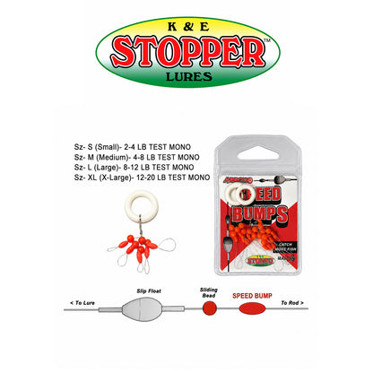 K&E Speed Bump Bobber 15PK Red Freshwater Fishing Bobbers