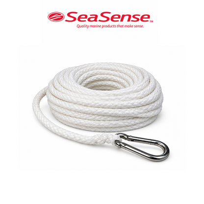 SeaSense Marine Premium Braided Anchor Line with Snap – Heavy-Duty & Secure Anchoring