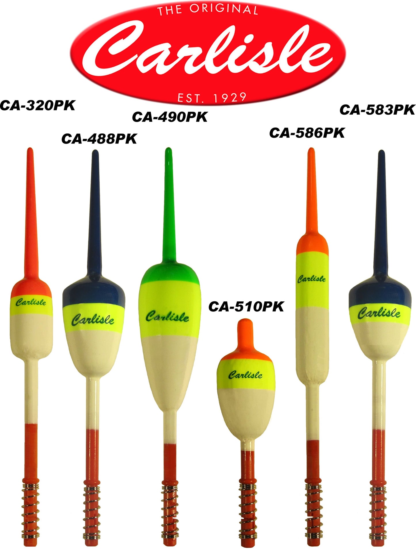 Carlisle Spring Peacock Fishing Floats – Assorted Colors
