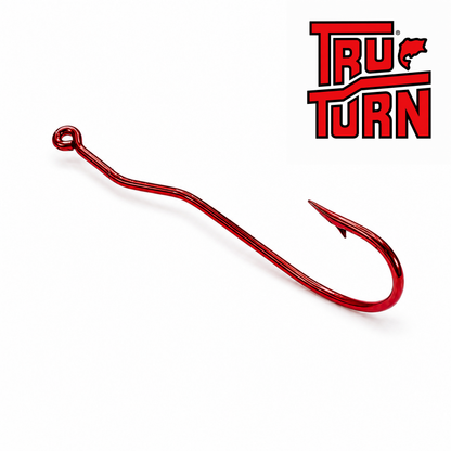 Tru Turn Bass Worm Hook – Blood Red