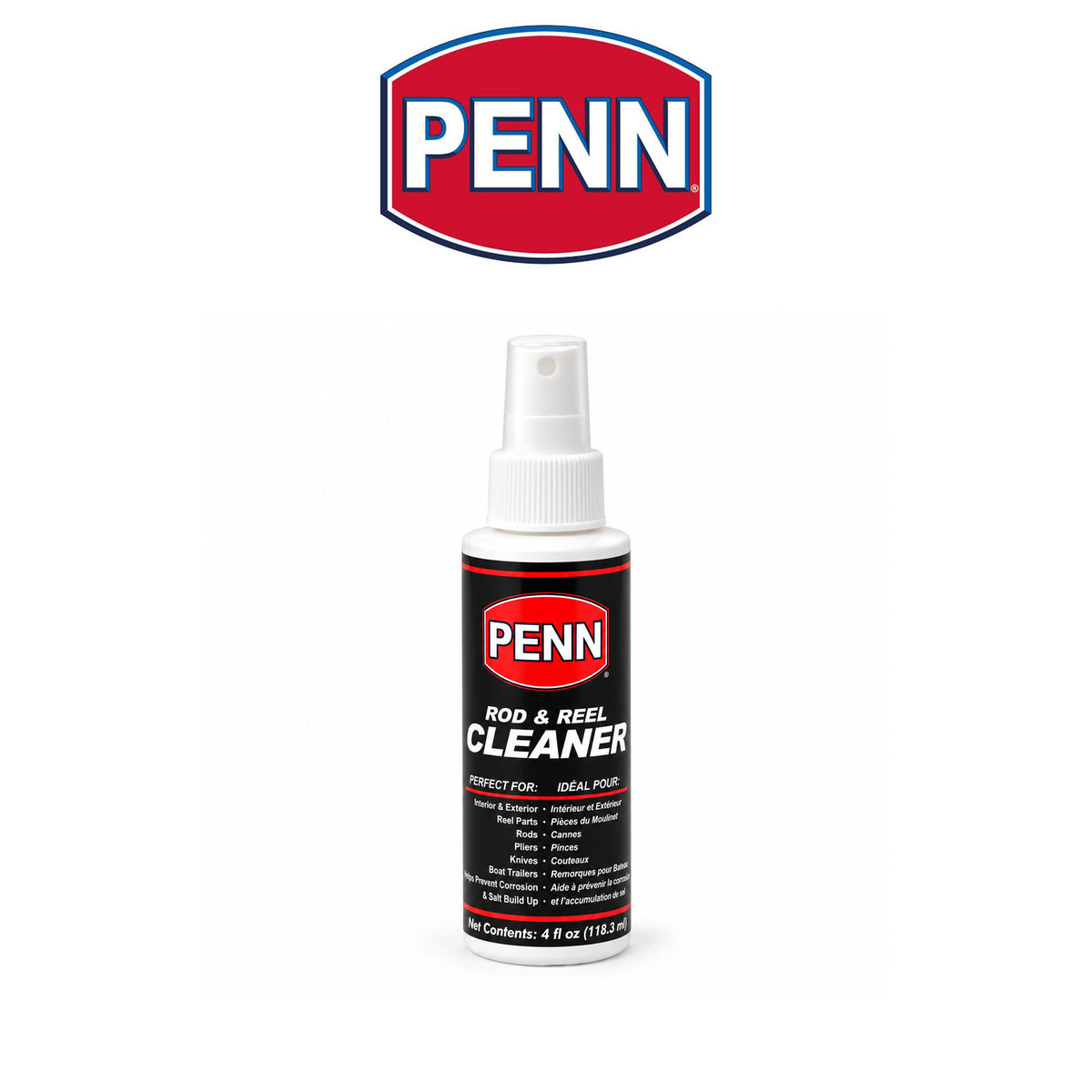PENN Rod & Reel Cleaner 4 oz – Fishing Equipment Cleaning & Maintenance Spray