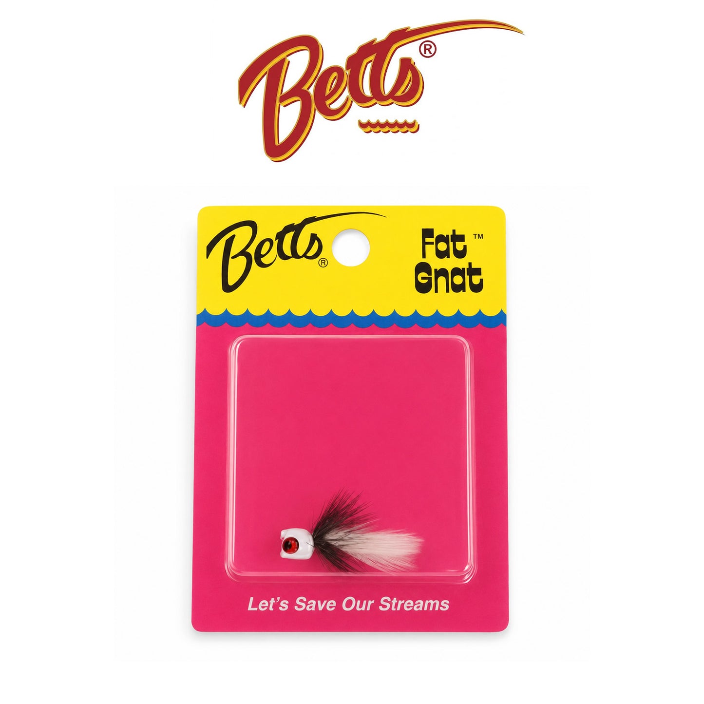 Betts Fat Gnat Size 10 White Fishing Fly