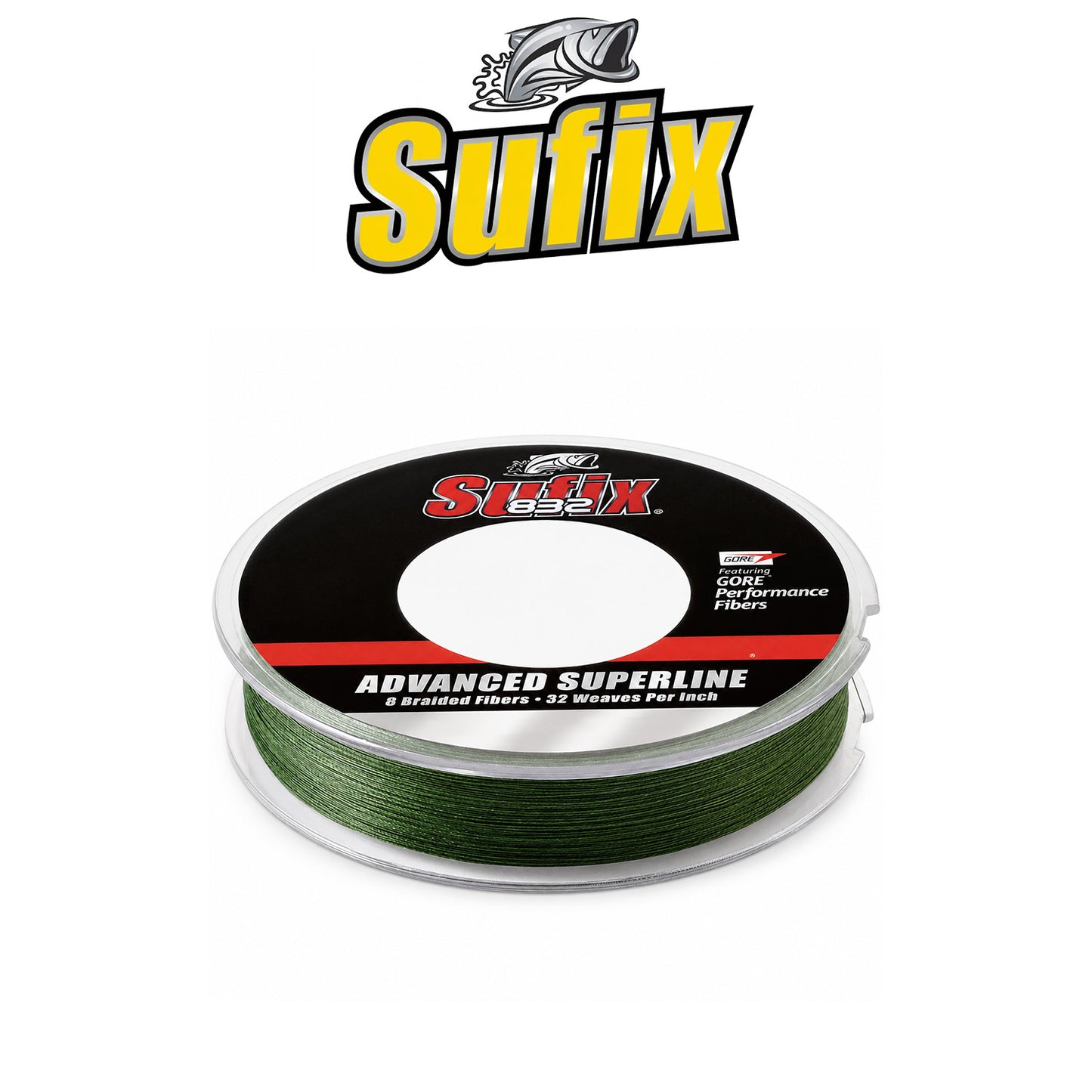 Sufix 832 Advanced Superline Braid Fishing Line Low-Vis Green