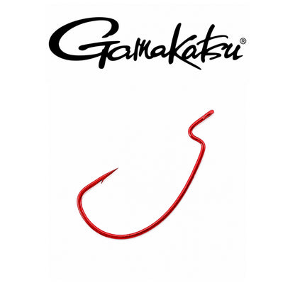 Gamakatsu Offset EWG Red Extra Wide Gap Fishing Hook