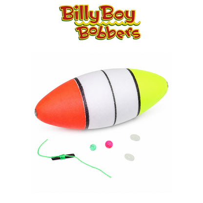 Billy Boy Bobbers 4.5" Unweighted Oval Slip Float Red/White/Chartreuse – 1 Pack