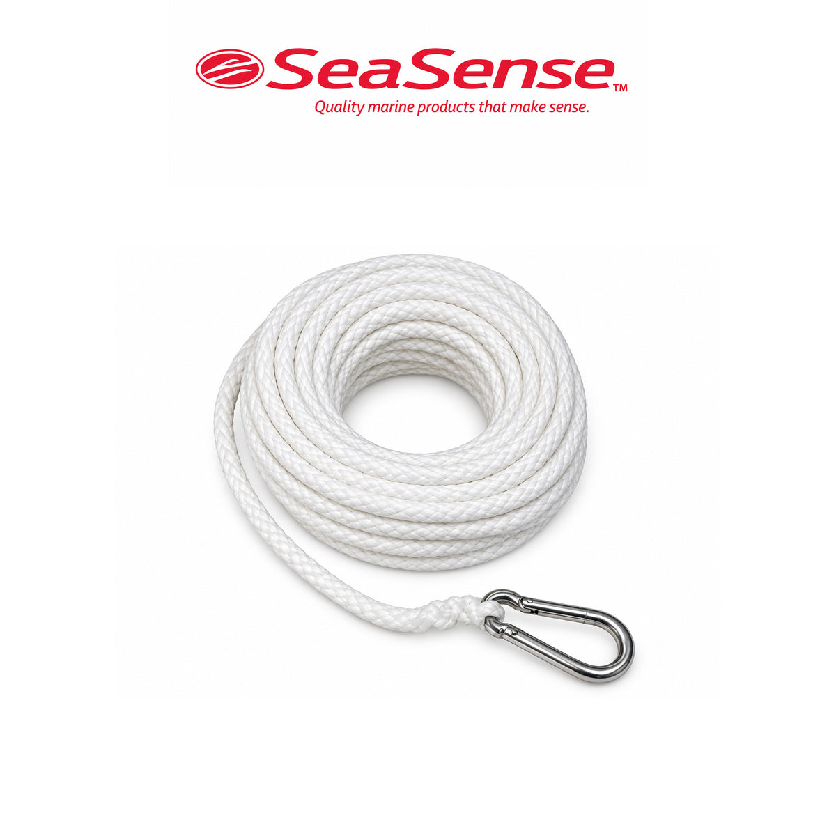 SeaSense Marine Premium Braided Anchor Line with Snap – Heavy-Duty & Secure Anchoring