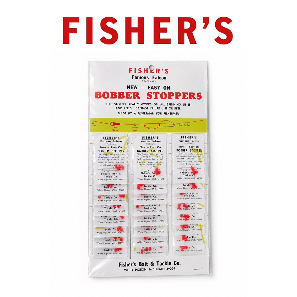 Fisher’s Famous Falcon Bobber Stops 070ST – Premium Precision Line Stops for Smooth, Reliable Fishing