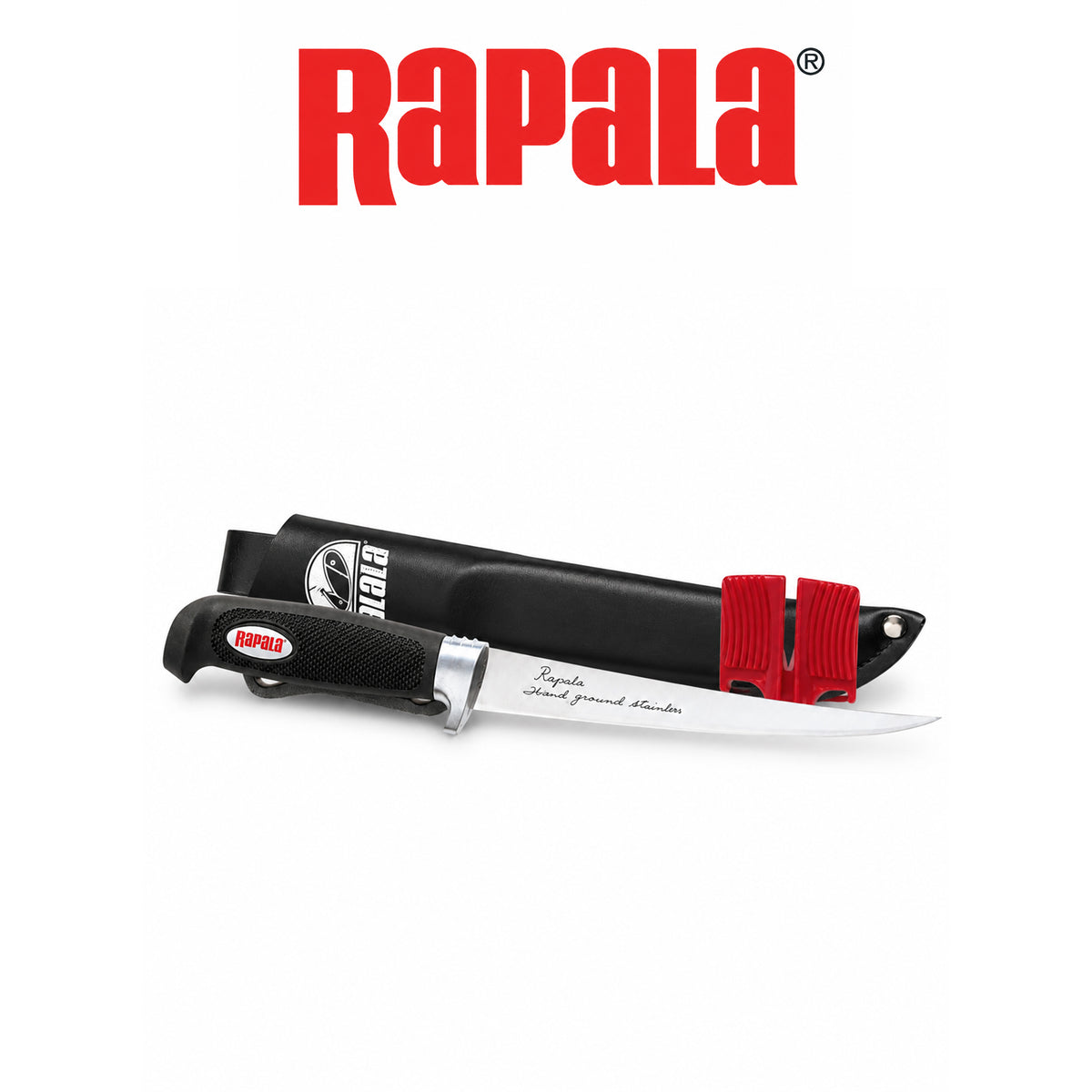 Soft Grip Fillet Knife Set with Single Stage Sharpener & Sheath