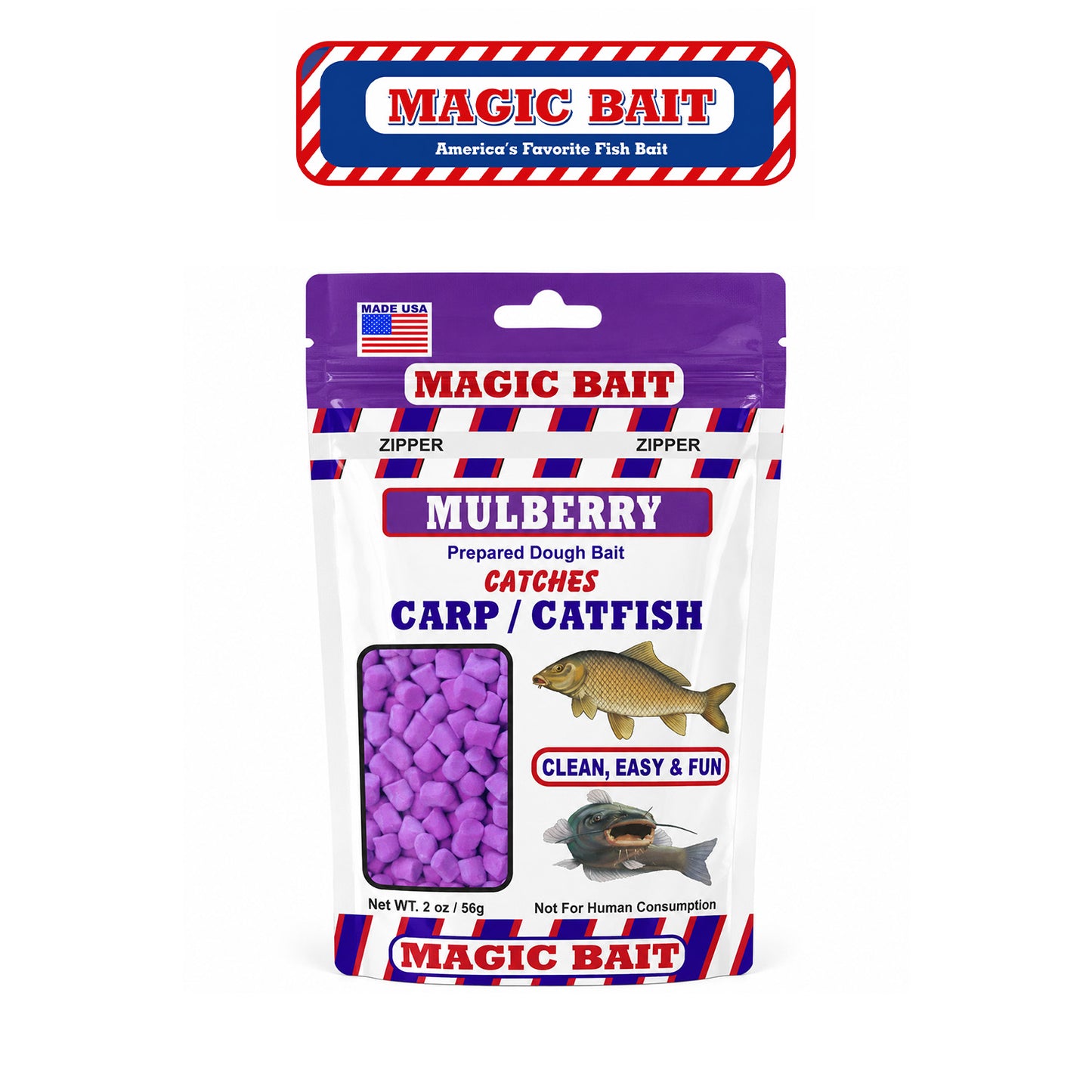 Magic Bait Mulberry Prepared Catfish Dough Bait