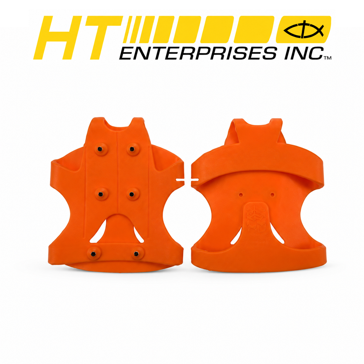 HT Enterprises Sure Grip Safety Stud Style Ice Cleats Safety Orange Extra Large