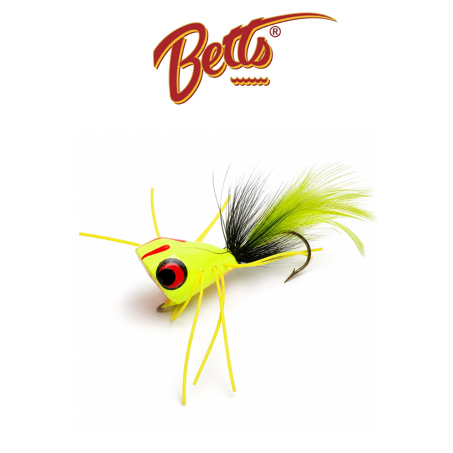 Betts Bass Bug Size 1/0 | Frog ,Yellow ,Chartreuse Fishing Lure
