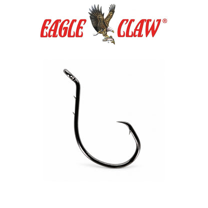 Eagle Claw Cat Claw Circle Baitholder Hooks – Premium Platinum Black