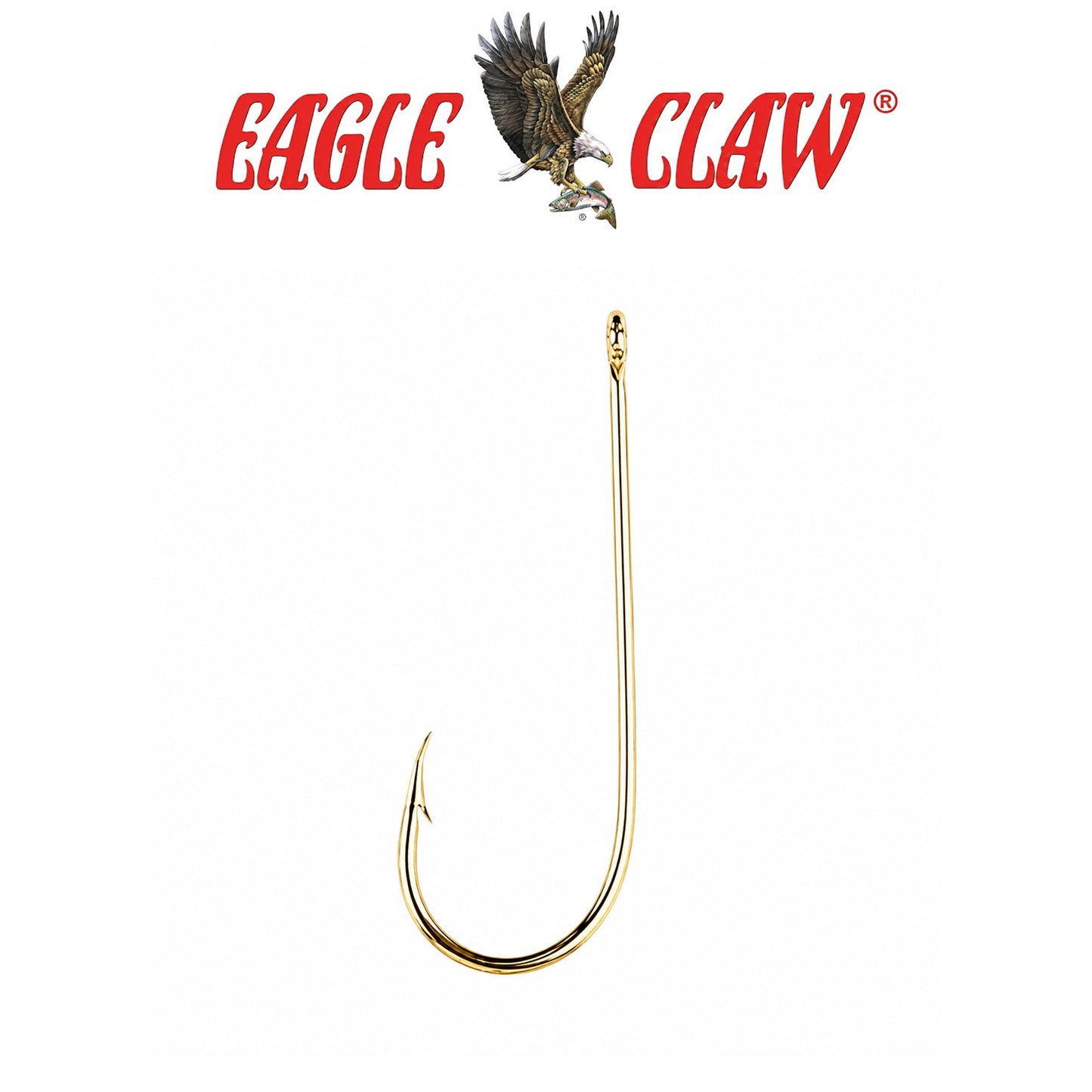 Eagle Claw Aberdeen 1X Light Wire Non-Offset Bronze Hooks – 5 Pack