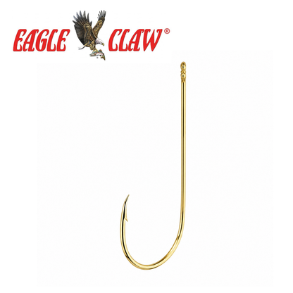 Eagle Claw Gold Fishing Hooks 100 Count Box
