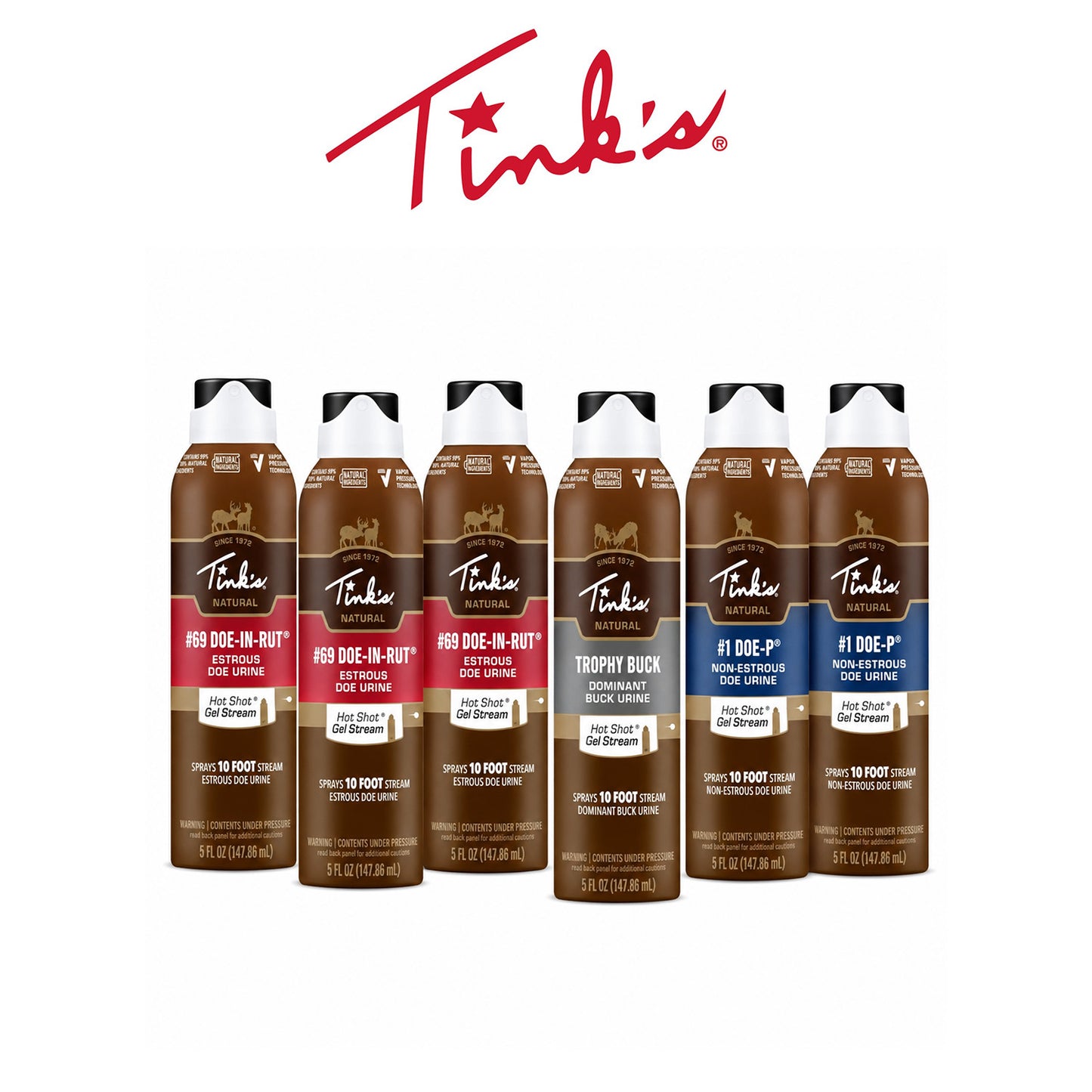 Tink’s Hot Shot Spray Mist All Season #69 Doe-P Trophy Buck Scent – 60 Cans