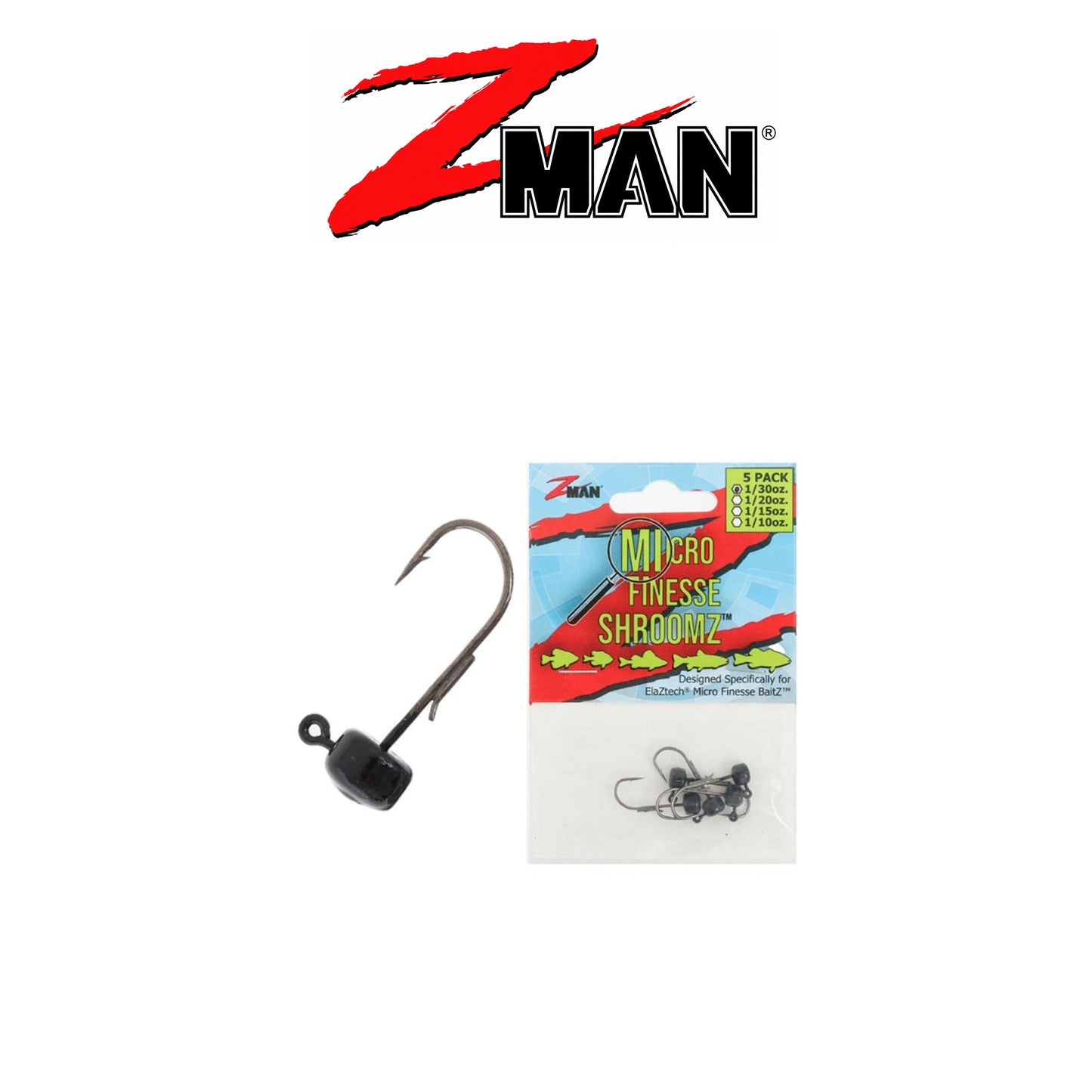 Z-Man Finesse ShroomZ 5-Pack Soft Plastic Mushroom Finesse Baits