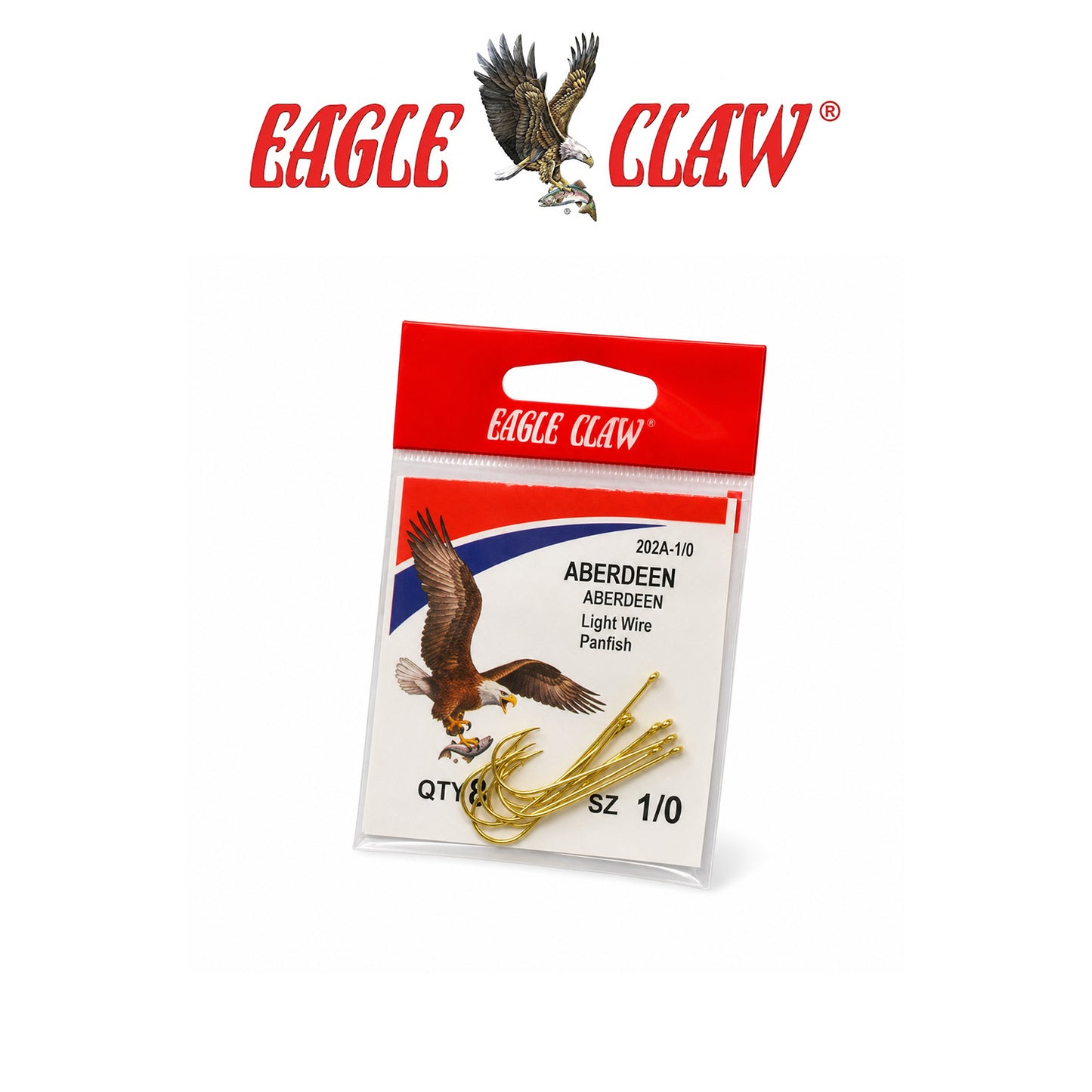 Eagle Claw Aberdeen Light Wire Fishing Hooks - 5 Pack