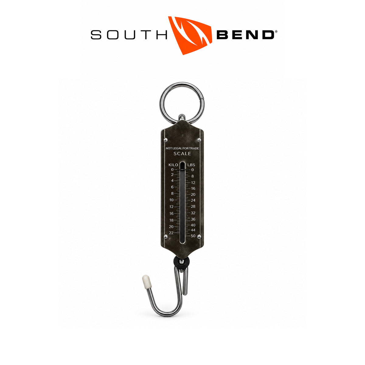 South Bend 50lb Heavy-Duty Spring Fishing Scale for Accurate Fish Weight Measurement