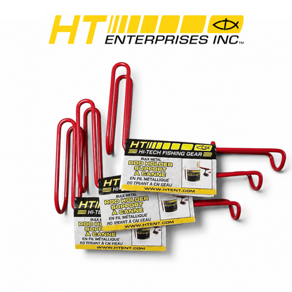 HT Enterprises Red Pail Rod Holder