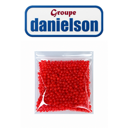Fluorescent Red 5mm Fishing Beads – High-Visibility Fishing Rig Beads, 90 Piece