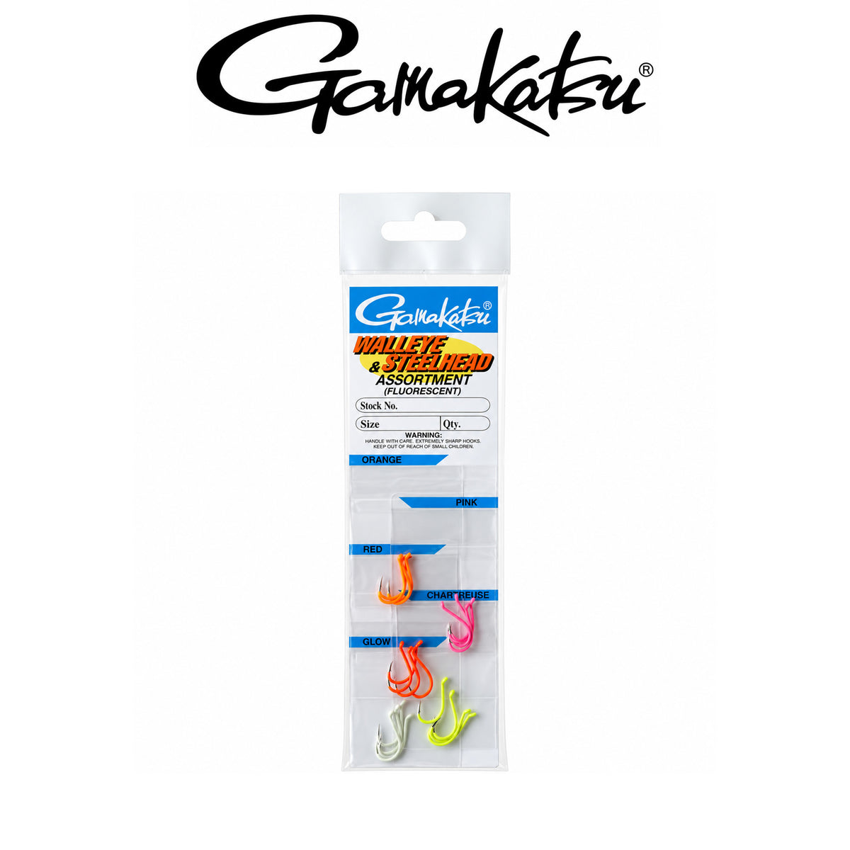 Gamakatsu Walleye Fluorescent Hooks – Assorted Colors