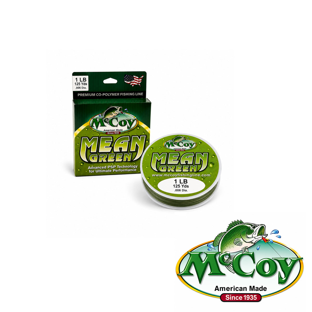 McCoy Mean Green Co-Polymer Fishing Line