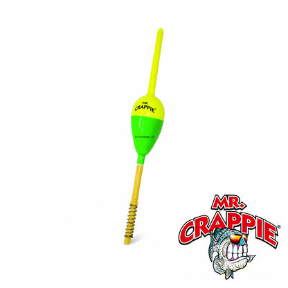 Mr. Crappie Balsa Sprang Thang Oval 0.88" Yellow/Green 2 Pack