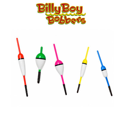 Billy Boy 1" Balsa Spring Unweighted Oval Bobbers Assorted Bright 18 Pack