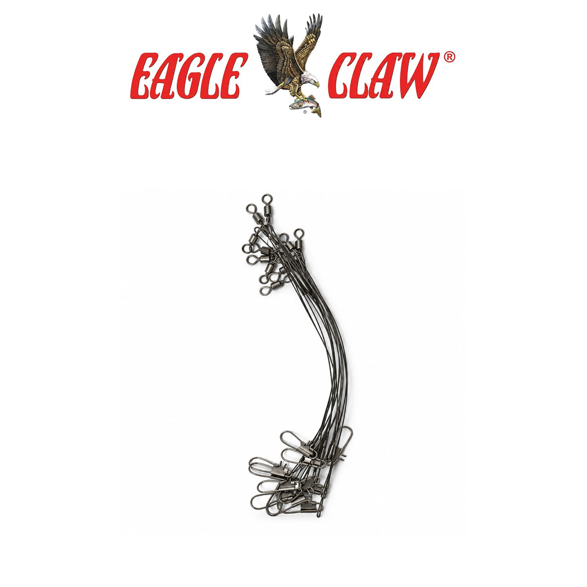 Eagle Claw BEL630BR Steel Fishing Leaders 6" 30 lb Bright Finish 12-Pack